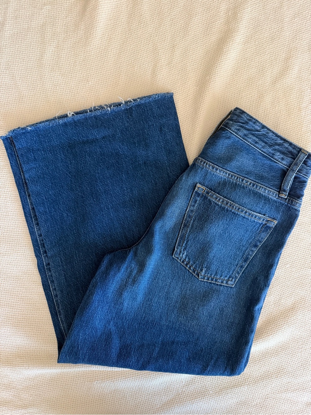 Frame NWOT Le Pallazo Denim‎ Cropped Wide-Leg Quietluxury Jeans in Blue - Picture 9 of 11